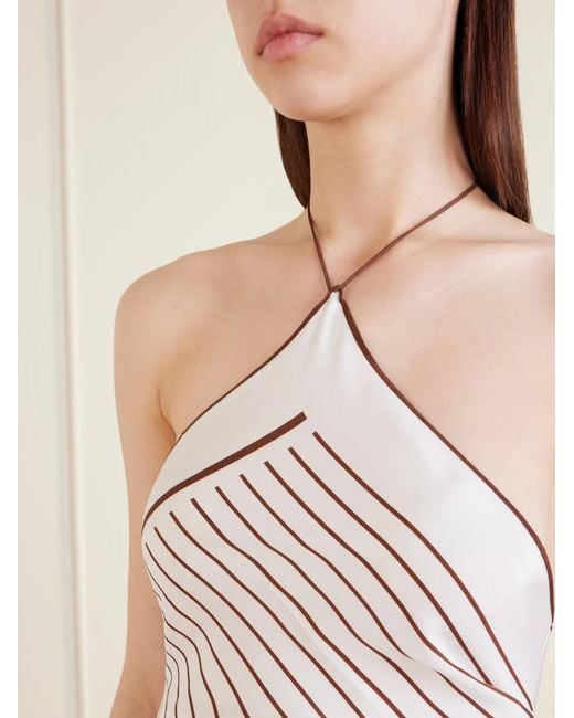 Sir White Halter Scarf Top