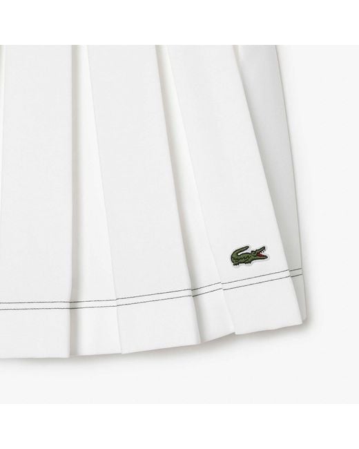 Lacoste Natural Solid Color Pleated Skirt