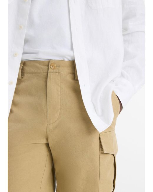 Vince White Belt Loop Shorts for men