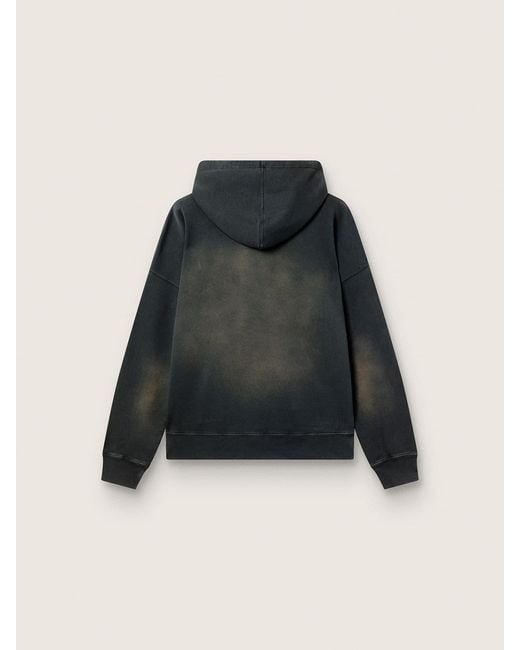 Golden Goose Deluxe Brand Black Bleached Effect Drawstring Hoodie for men