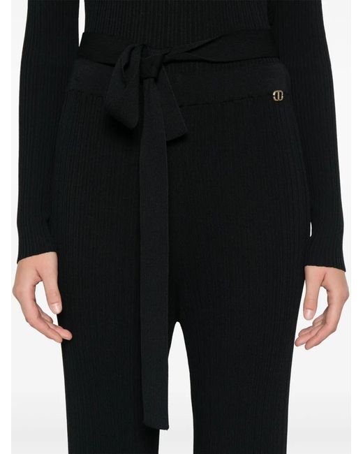 Twinset Black Flared Trousers