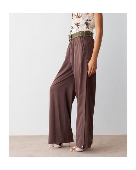 Liu Jo Brown Slit Details Trousers
