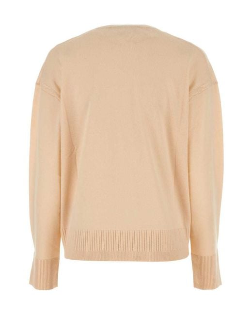 Stella McCartney Natural Iconics Crewneck Long-Sleeved Jumper