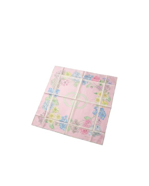 Gucci White Printed Silk Twill Carré
