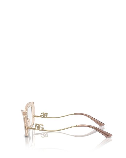 Dolce & Gabbana Natural Eyewear Cat-Eye Glasses