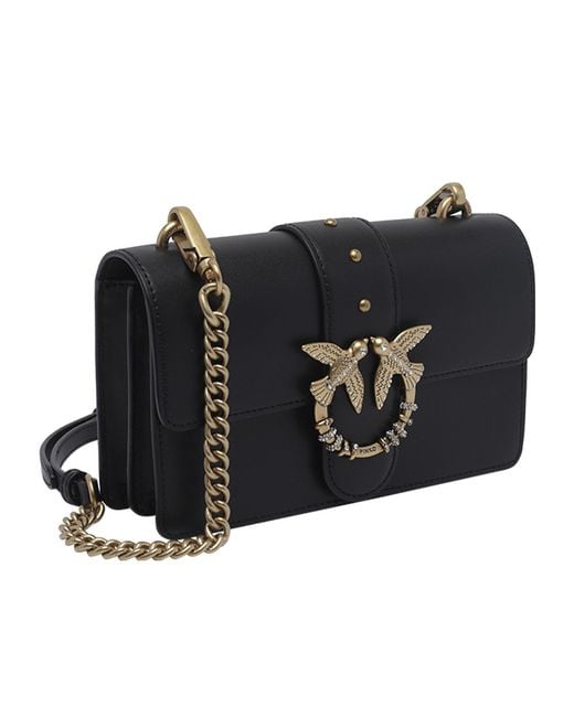 Pinko Black Flap Shoulder Bag