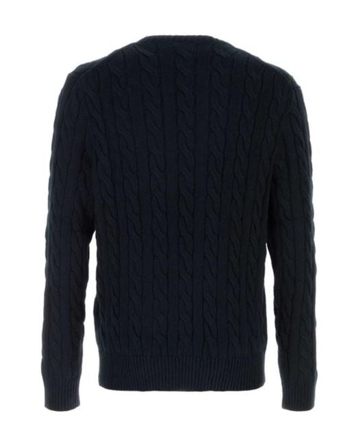 Polo Ralph Lauren Blue Driver Cable-Knit Sweater for men