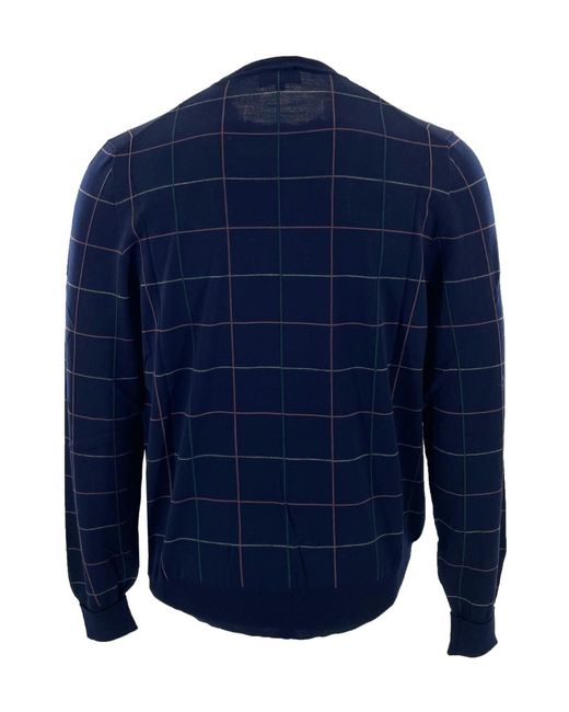 Dunhill Blue Striped Long-Sleeved Sweater for men