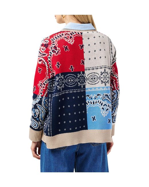 Weekend by Maxmara Blue Button-Front Knit Cardigan