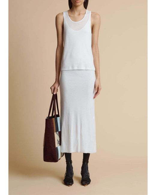 Khaite White Johnnie Top