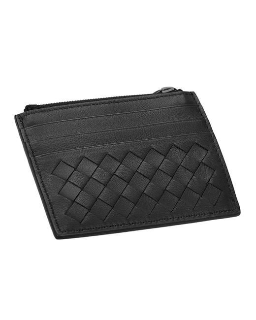Bottega Veneta Black Logo Card Holder for men