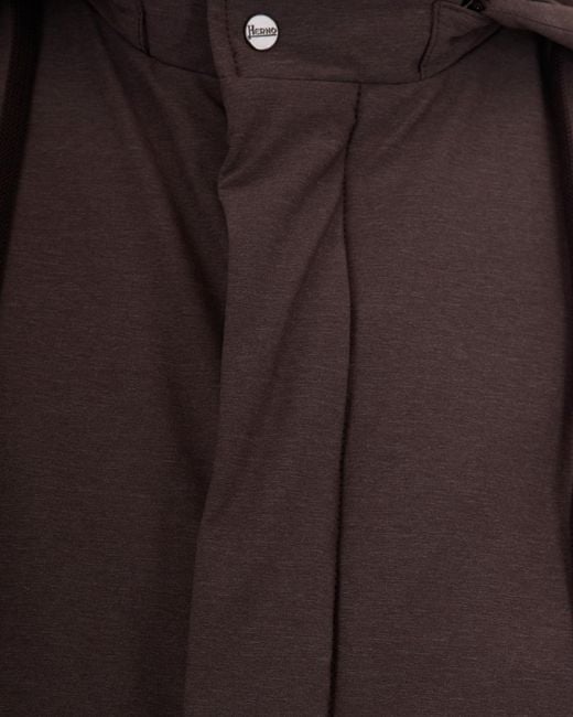 Herno Brown Long-Sleeved Parka for men