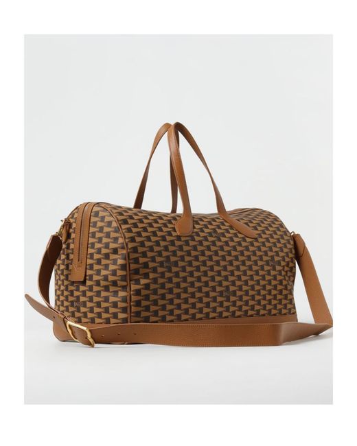 Bally Brown Logo Travel Bag for men