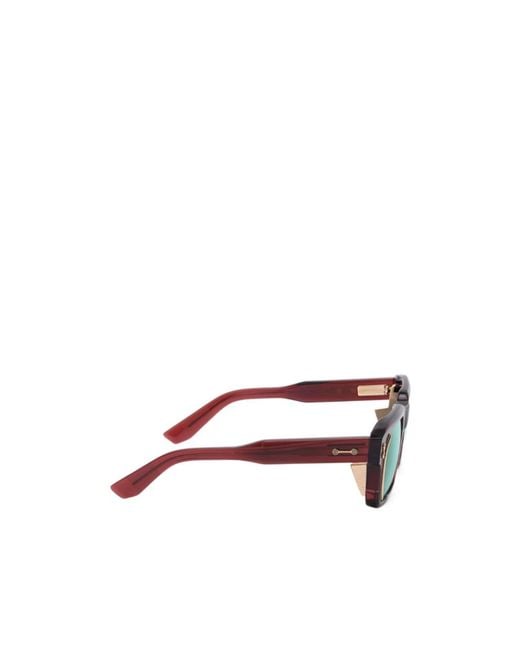 Akoni Green Geometric-Frame Sunglasses for men