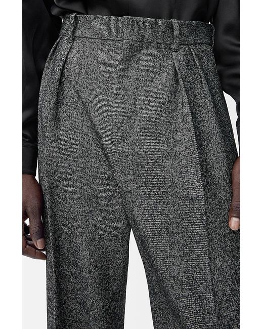 Loewe Gray Wide-Leg Twill Trousers for men