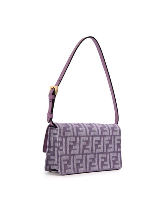 Fendi Purple Minimalist Clutch Bag