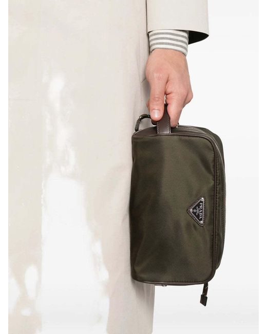 Prada Green Zipper Clutch for men