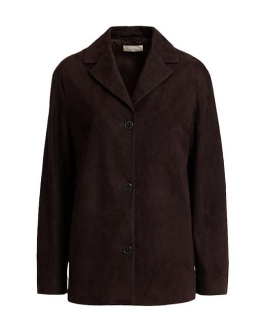 The Row Black Fabian Leather Blazer