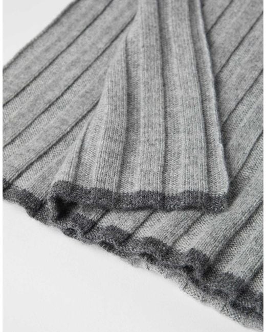 Brunello Cucinelli Gray Cashmere Scarf for men
