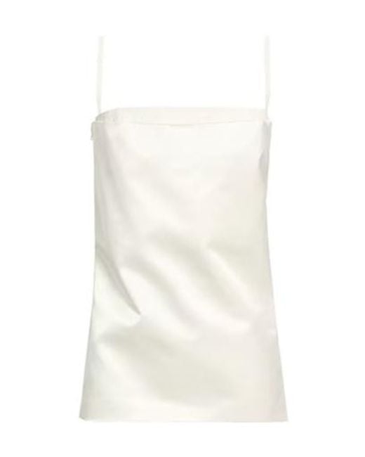 Sportmax White Satin Bandeau Top
