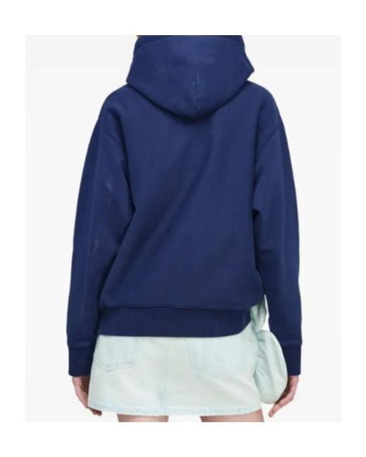 Marc Jacobs Blue Logo-Print Hoodie
