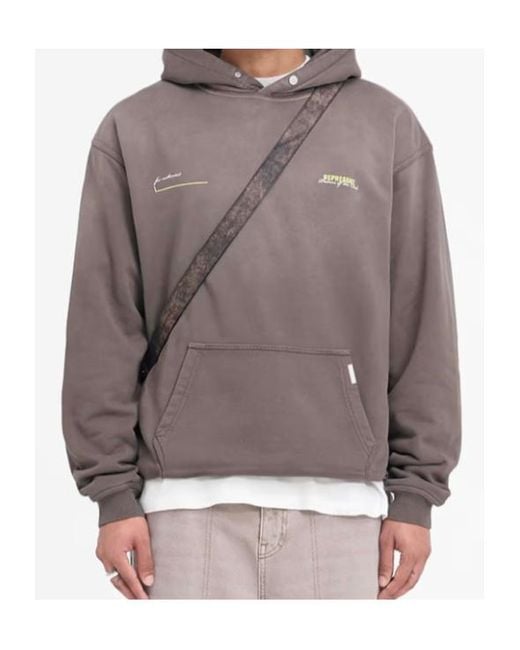 Represent Gray Hooded Sweater for men