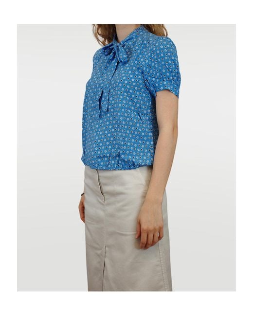 iBlues Blue Printed Pattern Blouse