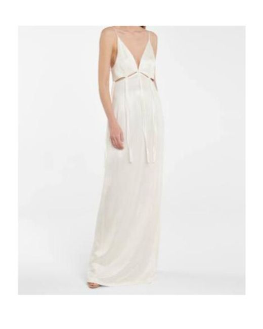 Galvan White Bridal Ellipse Stretch-Jersey Gown