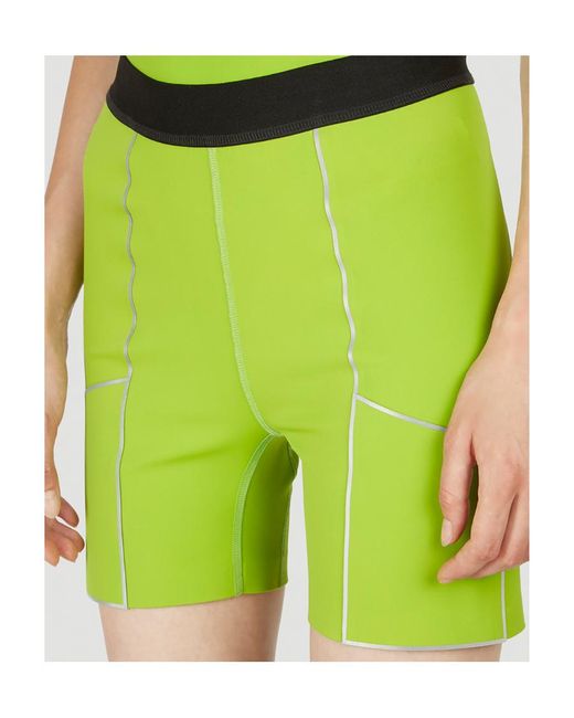 Coperni Green Elastic Waist Shorts