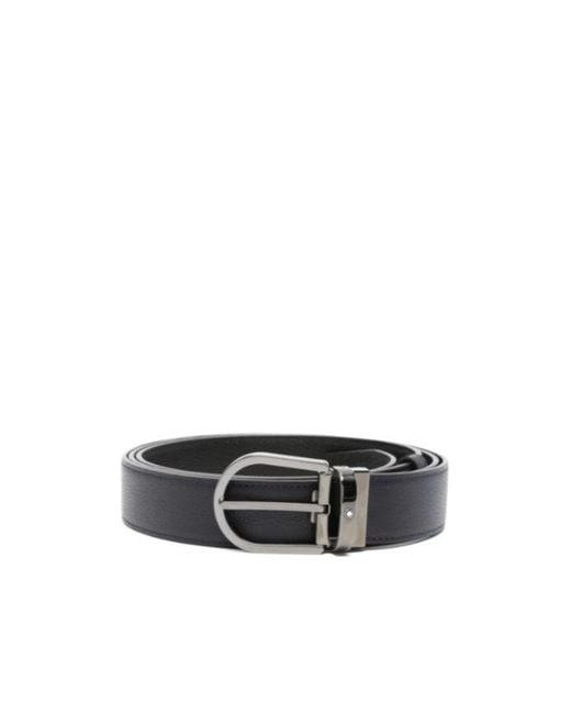 Montblanc White Horseshoe Buckle Belt for men