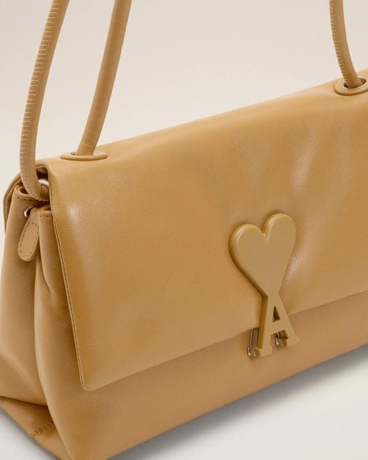 AMI Natural Voulez-Vous Heart-Embellishment Tote Bag for men