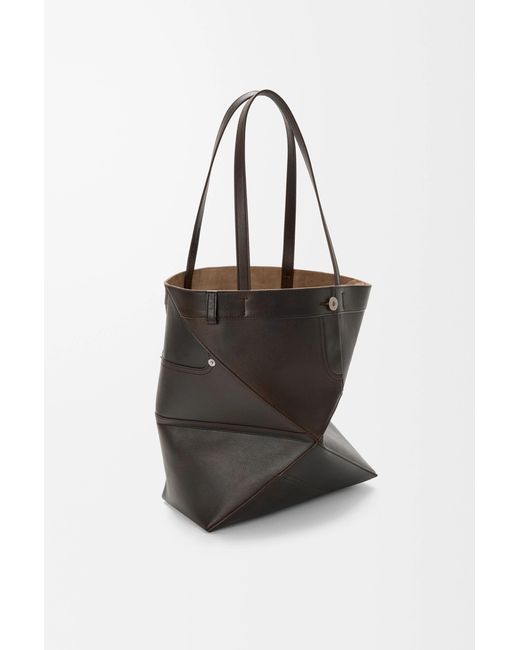 Loewe Black Bags Panta Medium Puzzle Fold Tote Bag