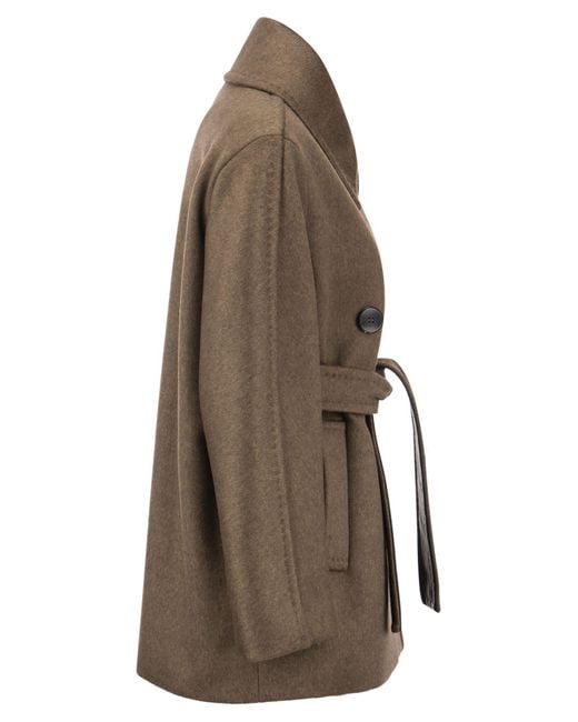Max Mara Brown Long-Sleeved Coat