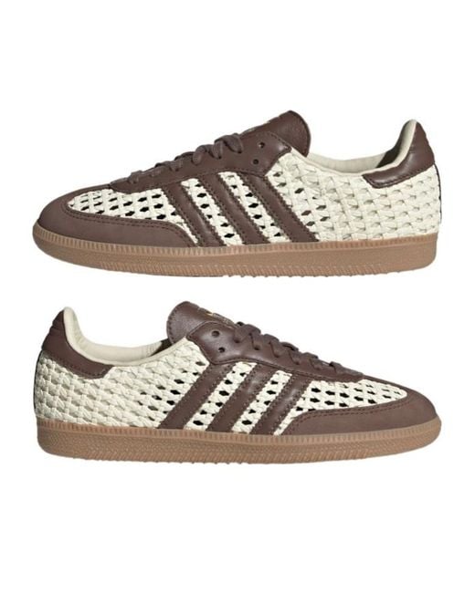 Adidas Brown Originals Samba Og Woven Low-Top Sneakers