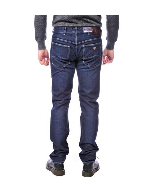 Armani Jeans Blue Logo Jeans for men