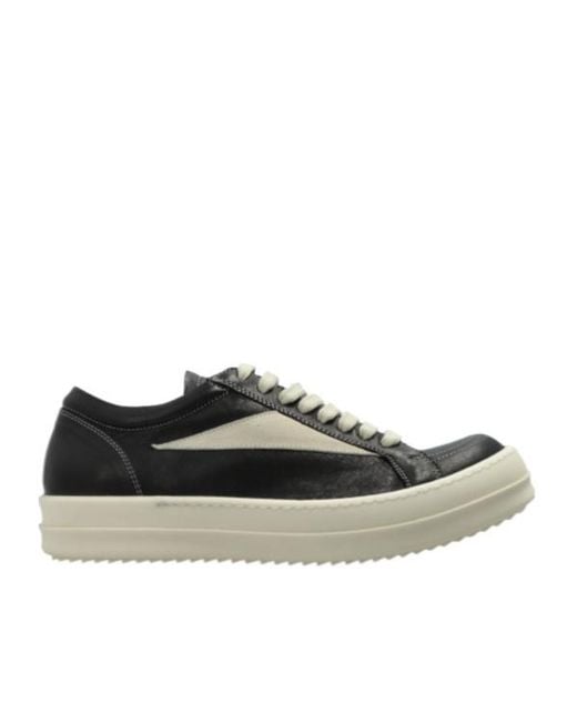 Rick Owens Black Vintage Low-Top Sneakers