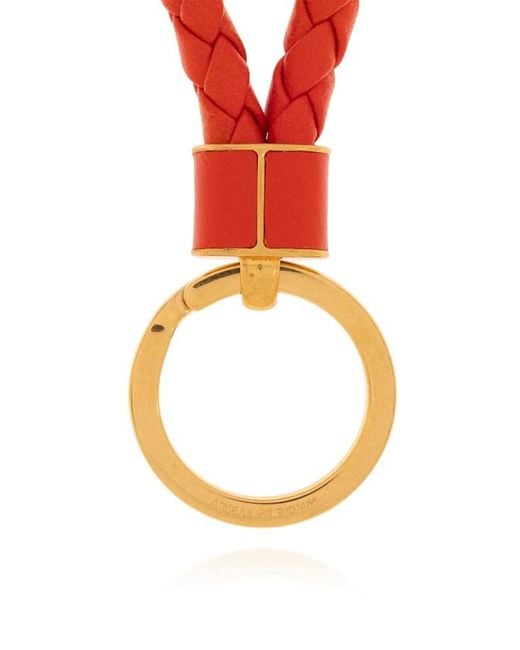 Bottega Veneta Red Logo Key Ring