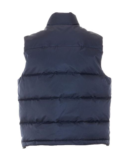 Drole de Monsieur Blue Drôle De Monsieur Slogan Padded Vest for men