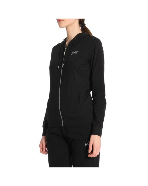 EA7 Black Logo Details Casual Jacket