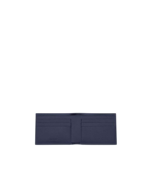 Ferragamo Blue Ferragamo Logo-Printed Bi-Fold Wallet for men