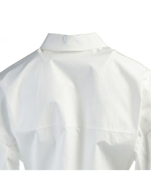 Moncler White Puff-Sleeve Shirt