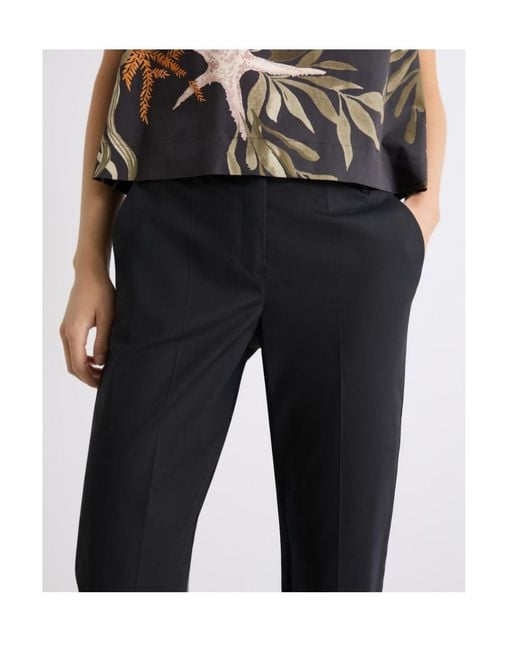 Marella Black Stretch Poplin Trousers