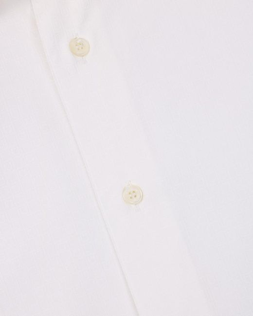 Ferragamo White Button Lapel Shirt for men