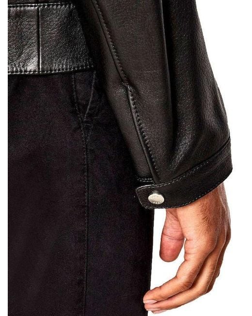 Boss Black Leather Jacket for men
