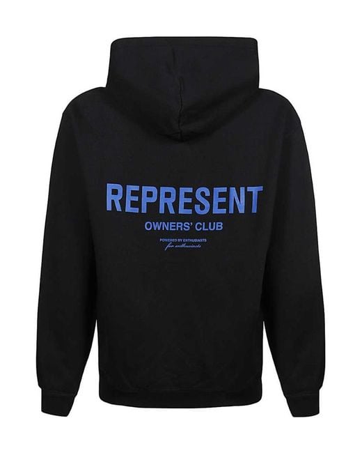 Represent Blue Owners' Club-Print Cotton Hoodie for men