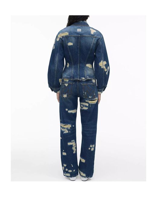 Marc Jacobs Blue Distressed Denim Jacket