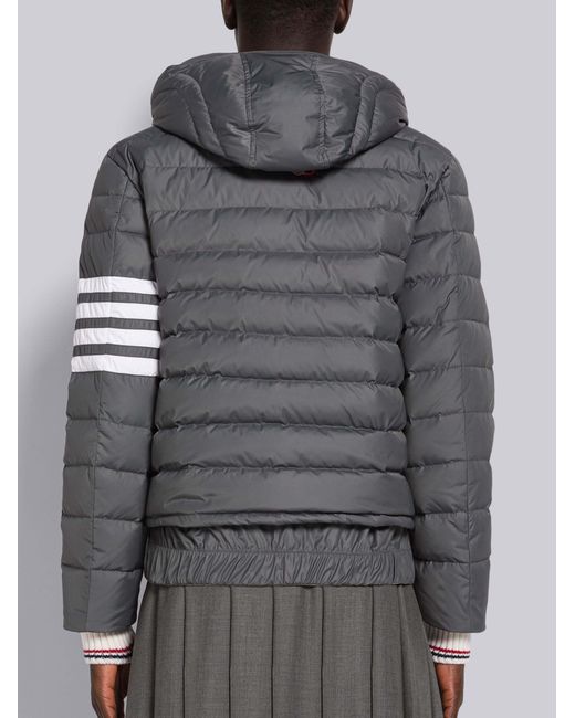 Thom Browne Gray Bar Padded Jacket for men