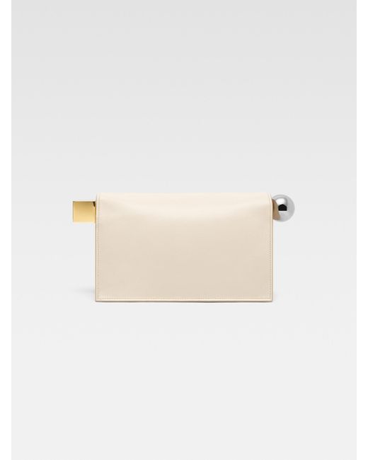 Jacquemus Natural The Rond Carré Clutch Bag