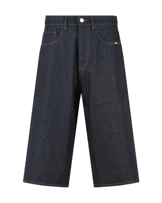 AMISH Blue Huge Denim Bermuda Shorts for men