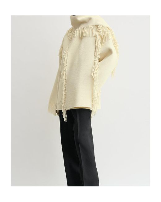 Totême Natural Totême Fringe High Neck Jacket